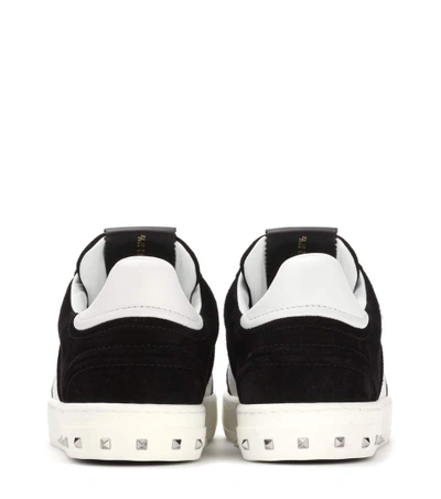 Shop Valentino Fly Crew Suede Sneakers In Black