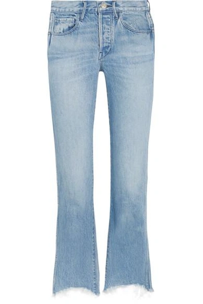 Shop 3x1 W4 Shelter Austin Frayed High-rise Straight-leg Jeans