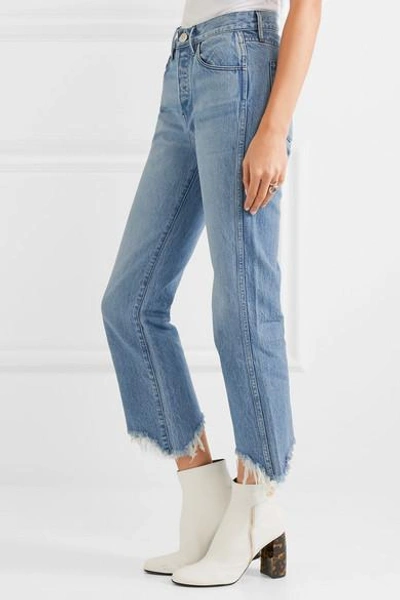 Shop 3x1 W4 Shelter Austin Frayed High-rise Straight-leg Jeans