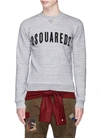 DSQUARED2 Detachable shirt hem logo print sweatshirt