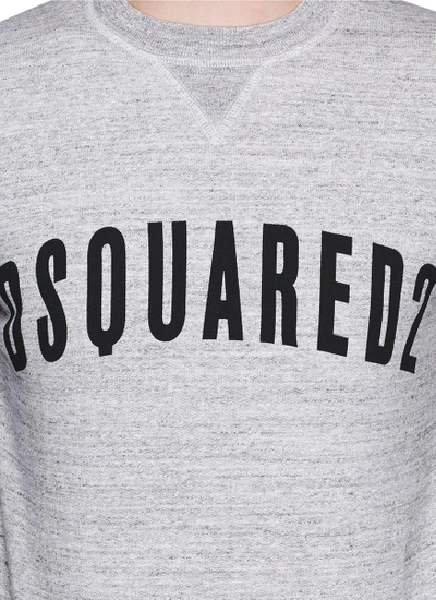 Shop Dsquared2 Detachable Shirt Hem Logo Print Sweatshirt