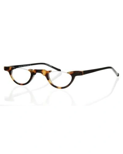 Shop Eyebobs Topless Semi-rimless Acetate Readers In Brown Pattern