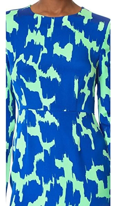 Shop Diane Von Furstenberg Tailored Midi Dress In Eylan Klein Blue