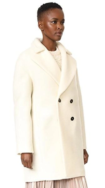 Shop Carven Coat In Blanc