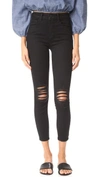 L Agence Margot High-rise Skinny Ankle Jeans With Holes In Zinc