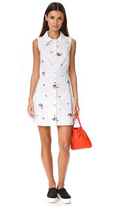 Shop Opening Ceremony Scorpion Gathered Dress In White Multi
