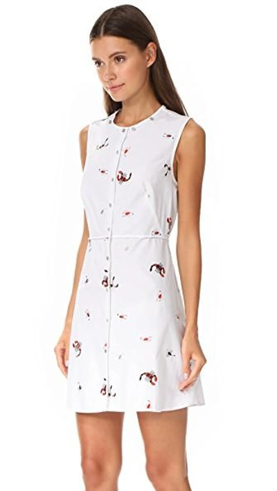 Shop Opening Ceremony Scorpion Gathered Dress In White Multi