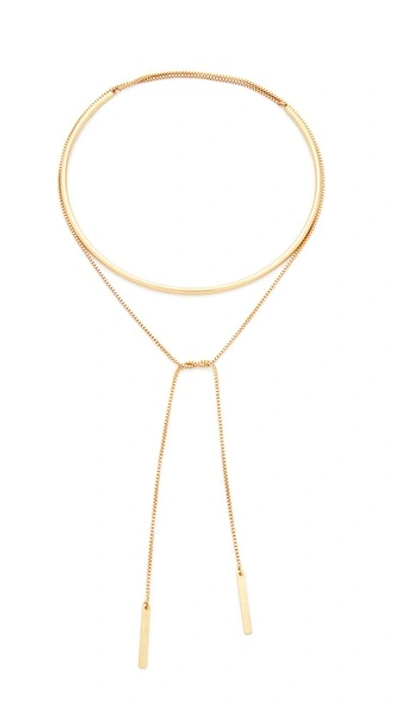 Madewell Chain Choker Necklace In Light Gold Ox
