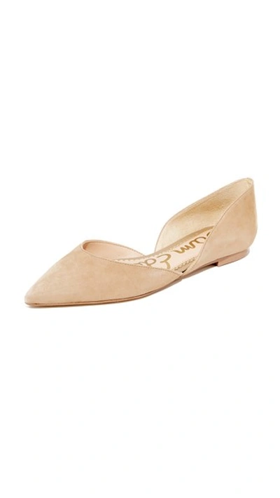 Sam Edelman Women's Rodney Floral-embroidered D'orsay Flats In Oatmeal