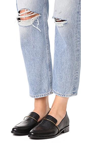 freda salvador almond toe loafer