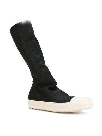 Shop Rick Owens Drkshdw Sneaker Knee-high Boots - Black