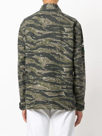 Shop Current Elliott Current/elliott Camouflage Patch Jacket - Green
