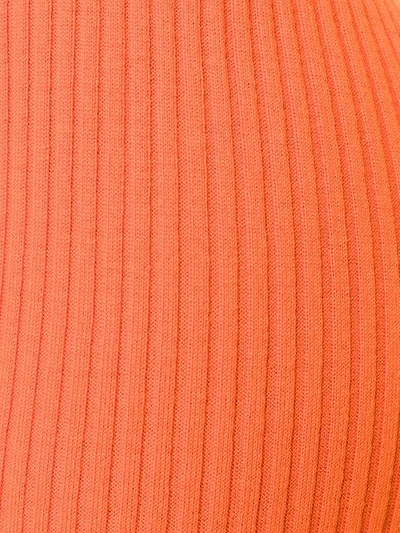 Shop Marques' Almeida Ribbed Skinny Trousers In Orange