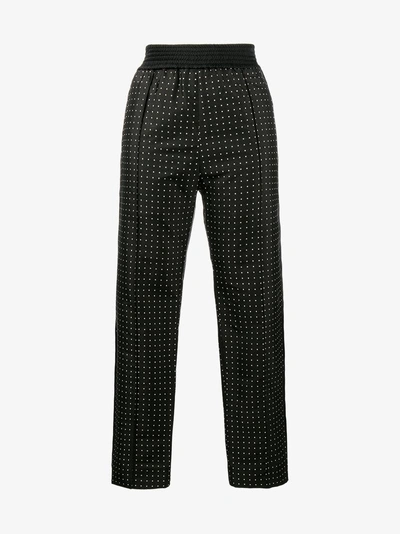 Shop Haider Ackermann Polka Dot Slim-fit Trousers In Black