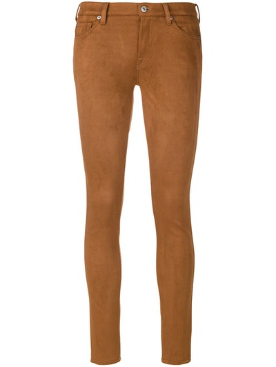 7 For All Mankind The Skinny Trousers In Cognac