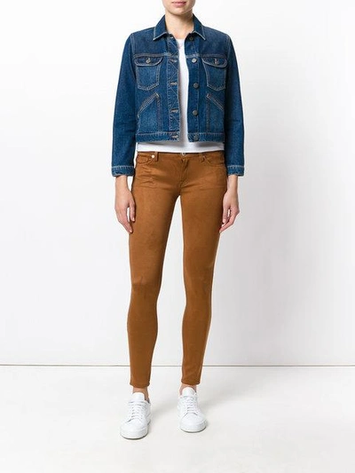 Shop 7 For All Mankind The Skinny Trousers In Brown