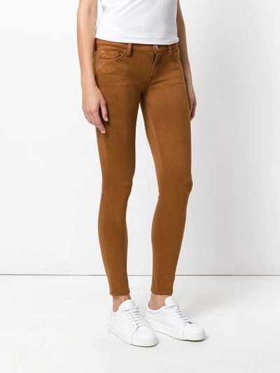 Shop 7 For All Mankind The Skinny Trousers In Brown