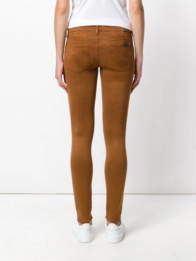 Shop 7 For All Mankind The Skinny Trousers In Brown