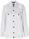 ALEXANDER WANG oversized checkered denim jacket,4D272016AC12209923