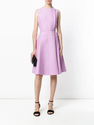 Shop Valentino Flared Panel Dress In Pink