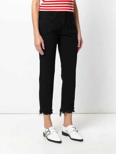 Shop 3x1 Ausgefranste Cropped-jeans In Bully