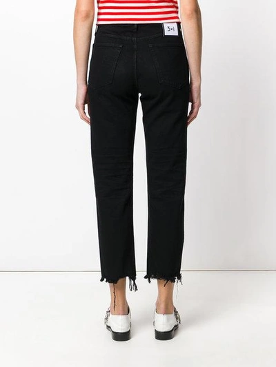 Shop 3x1 Ausgefranste Cropped-jeans In Bully