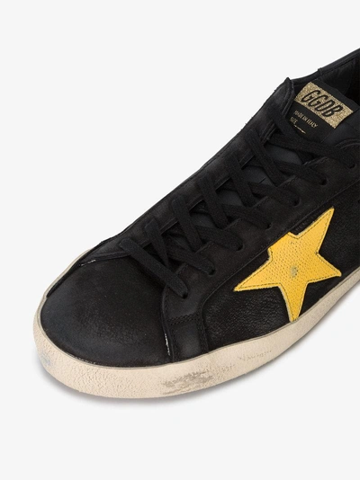 Shop Golden Goose Deluxe Brand Superstar Yellow Sneakers In Black