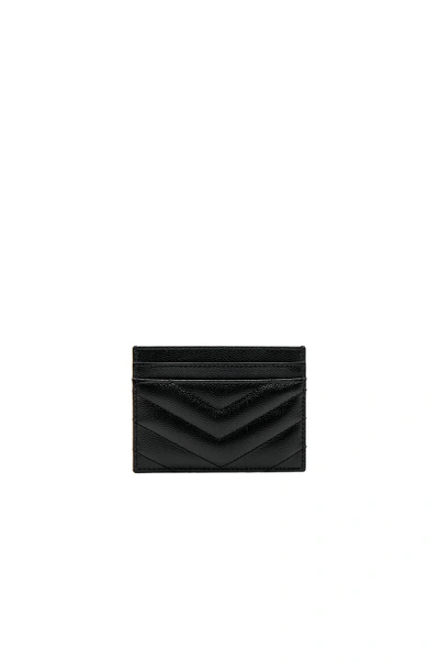 Shop Saint Laurent Monogramme Credit Card Case In Black
