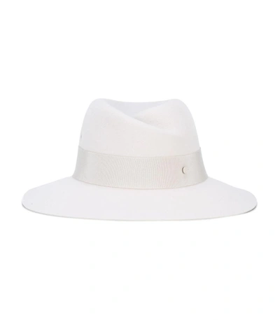 Shop Maison Michel White Virginie Trilby Hat