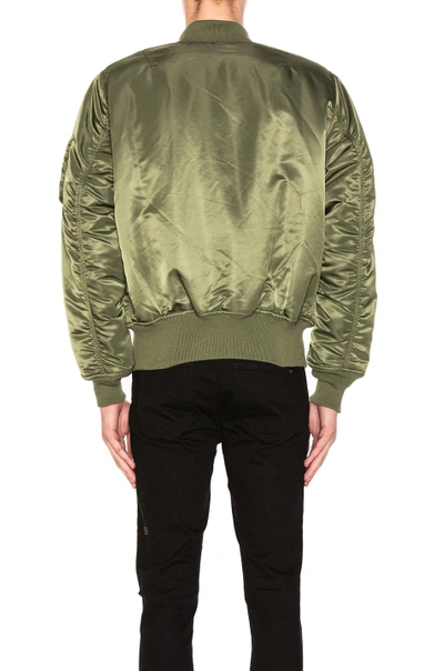 Shop Alpha Industries Ma-1 Blood Chit Bomber Jacket In Sage