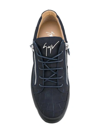 Shop Giuseppe Zanotti 'frankie' Sneakers In Blue