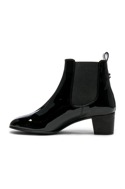 Shop Acne Studios Patent Leather Hely Boots In Black