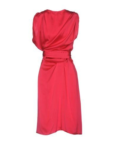 Shop Pierre Balmain Knee-length Dresses In Fuchsia