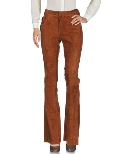 Shop Drome Casual Pants In Brown