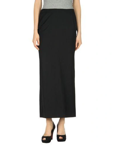 Shop Yohji Yamamoto Long Skirt In Black