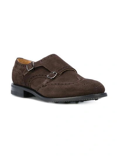 Shop Church's Monkton Suede Monk-strap Shoes In Brown