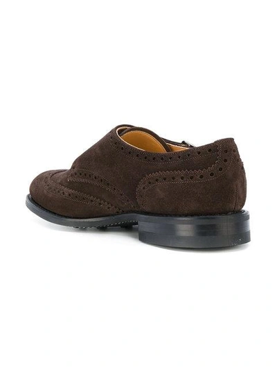 Shop Church's Monkton Suede Monk-strap Shoes In Brown