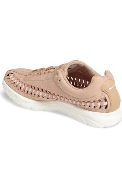 Nike Mayfly Woven Faux Leather-trimmed Faux Suede Sneakers In Vachetta Tan  Pink | ModeSens