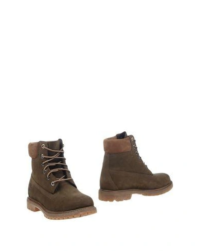 Shop Timberland Ankle Boots In Military Green