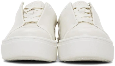 Shop Eytys White Leather Doja Sneakers