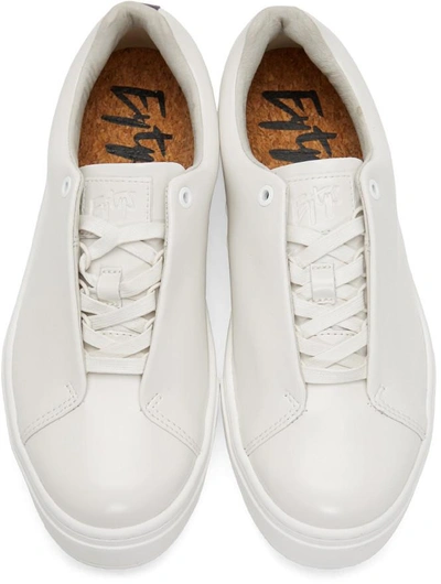 Shop Eytys White Leather Doja Sneakers
