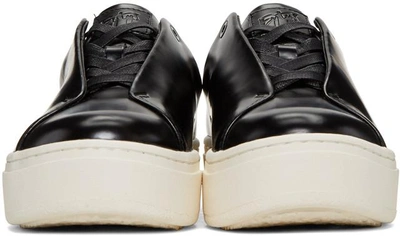 Shop Eytys Black Leather Doja Sneakers