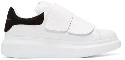 Shop Alexander Mcqueen White Straps Oversized Sneakers In 9061 White/black