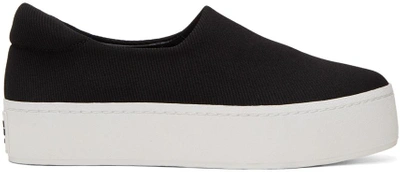 Shop Opening Ceremony Black And White Cici Platform Slip-on Sneakers In 002-black Multi