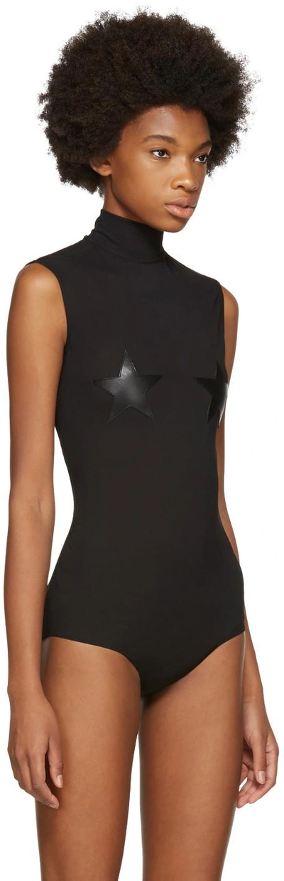 Shop Givenchy Black Tulle Stars Bodysuit