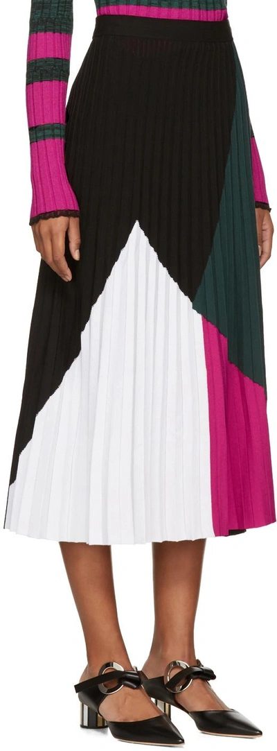 Shop Proenza Schouler Multicolor Pleated Knit Skirt