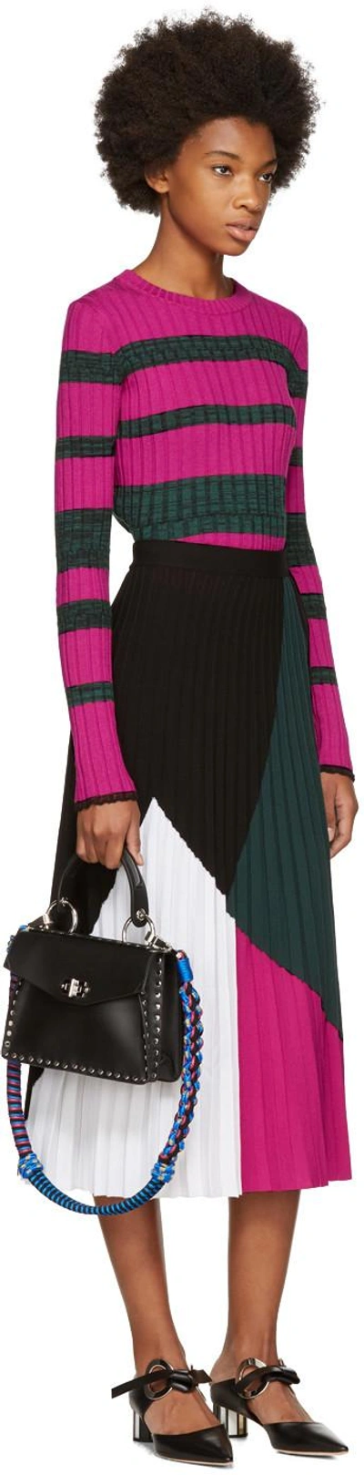 Shop Proenza Schouler Multicolor Pleated Knit Skirt