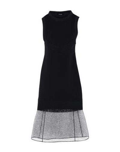 Shop Neil Barrett 3/4 Length Dresses In Black