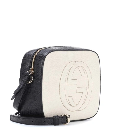 Shop Gucci Soho Leather Shoulder Bag In White Llack