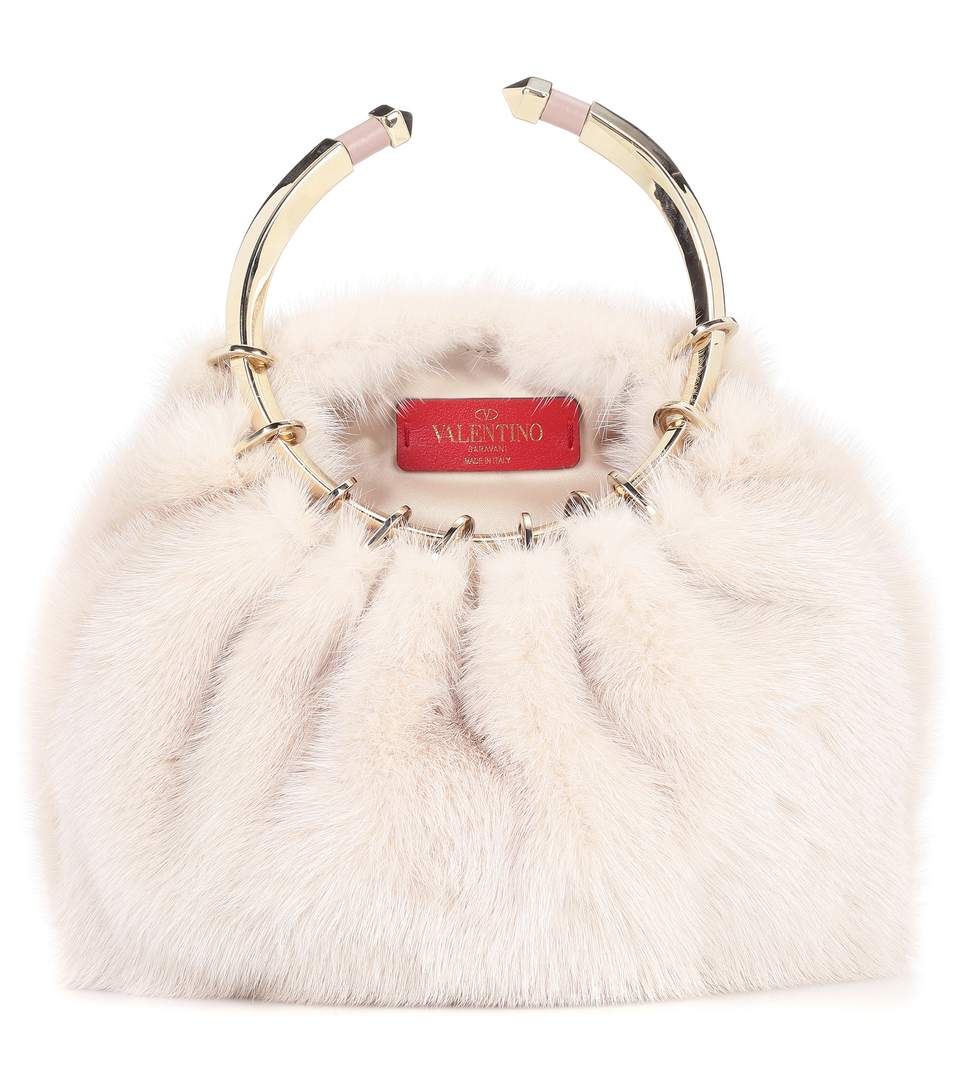 valentino fur bag